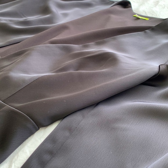 Gianni Bini Black Satin Wrap Blouse - SM - Picture 4 of 5